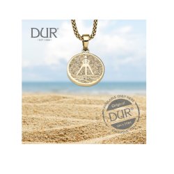 Ahoi "Lkken" Vedhnget med strand sand forgyldt slv