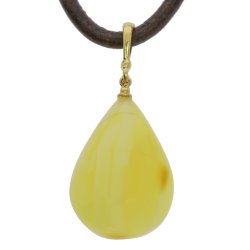 Tropfenf�rmiger Milchraben-Anh�nger aus vergoldetem Silber