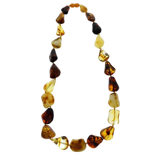 Einzigartige Kette aus den sch�nsten echten Bernsteinst�cken