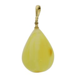 Tropfenf�rmiger Milchraben-Anh�nger aus vergoldetem Silber