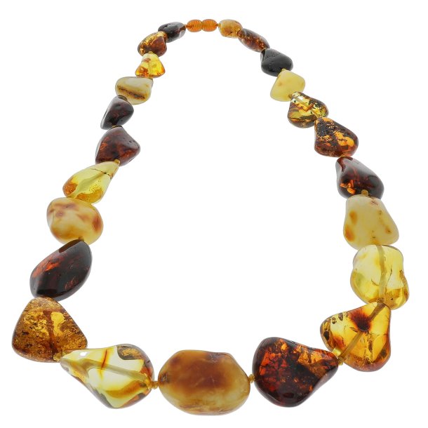 Einzigartige Kette aus den sch�nsten echten Bernsteinst�cken