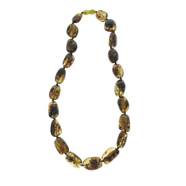 Einzigartige Bernsteinkette mit echten Bernsteinklumpen