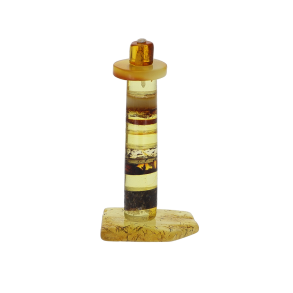Handgefertigter Bernstein-Leuchtturm