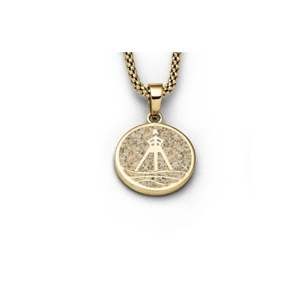 Ahoi "Lkken" Vedhnget med strand sand forgyldt slv