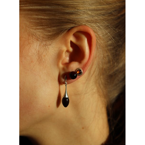 restikker af gte rav kirsebrrd og Sterling slv .925 