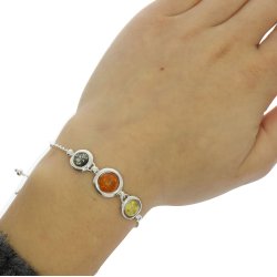 Justerbar Slv Og Rav Armbnd
