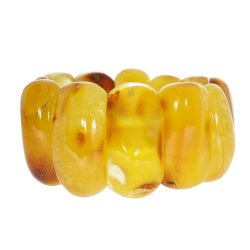 Wundersch�nes und einzigartiges Bernsteinarmband aus poliertem Nordsee Bernstein