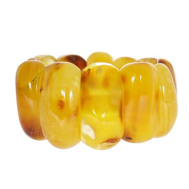 Wundersch�nes und einzigartiges Bernsteinarmband aus poliertem Nordsee Bernstein