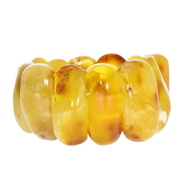 Wundersch�nes und einzigartiges Bernsteinarmband aus poliertem Nordsee Bernstein