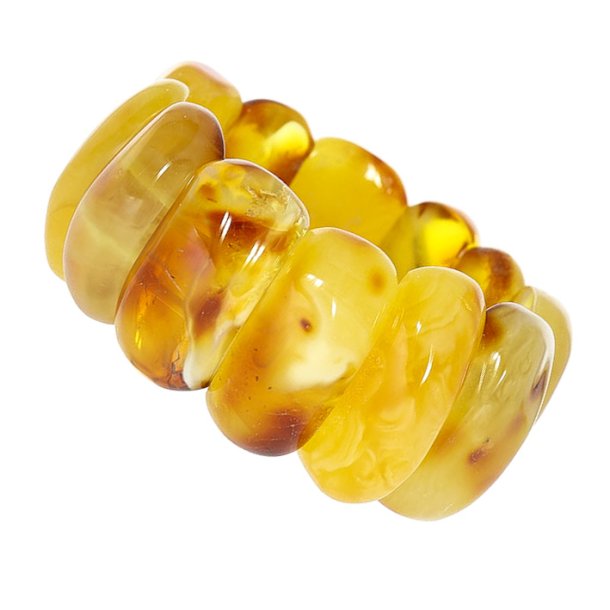 Wundersch�nes und einzigartiges Bernsteinarmband aus poliertem Nordsee Bernstein