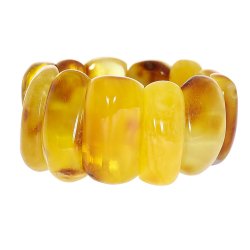 Wundersch�nes und einzigartiges Bernsteinarmband aus poliertem Nordsee Bernstein