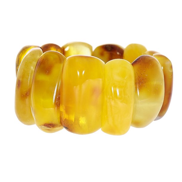 Wundersch�nes und einzigartiges Bernsteinarmband aus poliertem Nordsee Bernstein