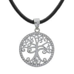 Baum des Lebens  Silber mit Zirkon Anh�nger