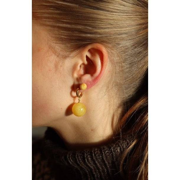 Unikke Mlkeravs Kugle reringe I Forgyldt Slv