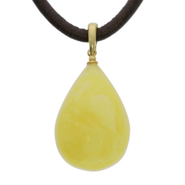 Tropfenf�rmiger Milchraben Anh�nger aus vergoldetem Silber