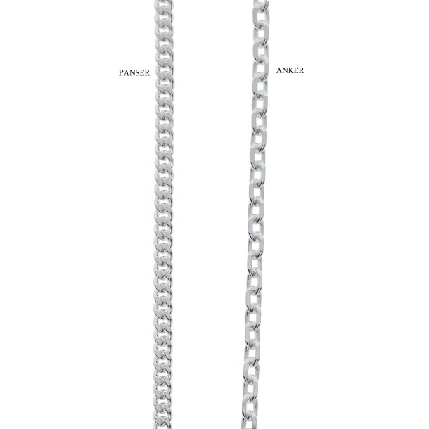 Panser Slvkde 42 cm tykkelse 0,6 / Silver Panser chain