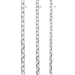 Anker Slvkde 50 cm tykkelse 0,6 / Silver Anker Chain