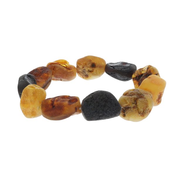 Naturformet Vesterhavs Ravarmb�nd / Bernsteinarmband in nat�rlicher Form aus Nordsee Bernstein