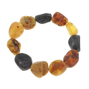 Naturformet Vesterhavs Ravarmbnd / Bernsteinarmband in natrlicher Form aus Nordsee Bernstein