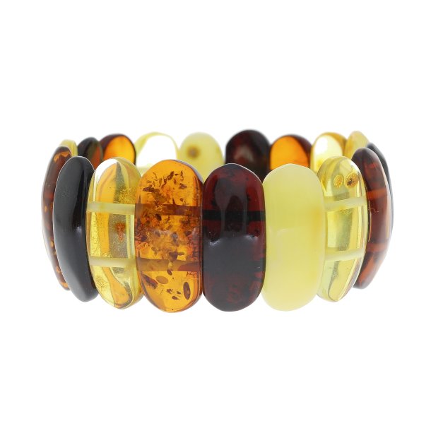 Einzigartiges mehrfarbiges Bernsteinarmband