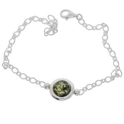 Elegant Slv Armbnd Med Et Jordravs Element