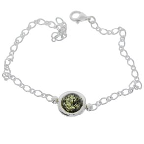 Elegant Slv Armbnd Med Et Jordravs Element