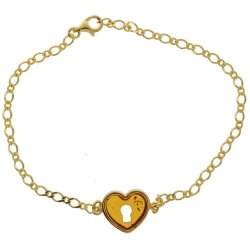 Ls op for gte krlighed - Fin Forgyldt Armbnd Med Rav Elementer