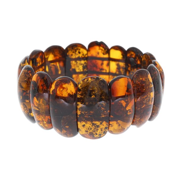 Armband aus flachen, ovalen Bernstein-St�cken