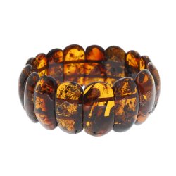 Armband aus flachen, ovalen Bernstein-St�cken