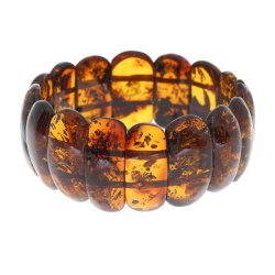 Armband aus flachen, ovalen Bernstein-St�cken