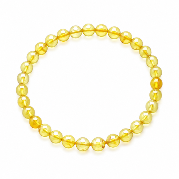 Elegantes Armband mit leuchtend gelben Bernsteinperlen � Echter Bernstein