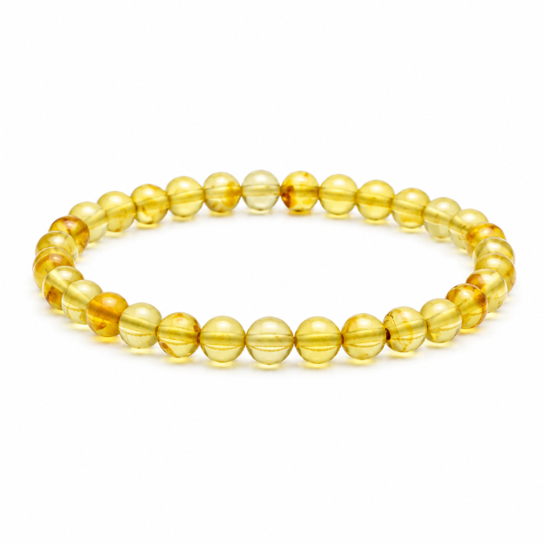 Elegantes Armband mit leuchtend gelben Bernsteinperlen � Echter Bernstein