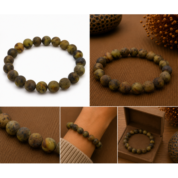 Armband aus nat�rlichem Bernstein mit runden, ungeschliffenen Bernsteinperlen � rustikaler d�nischer Bernstein