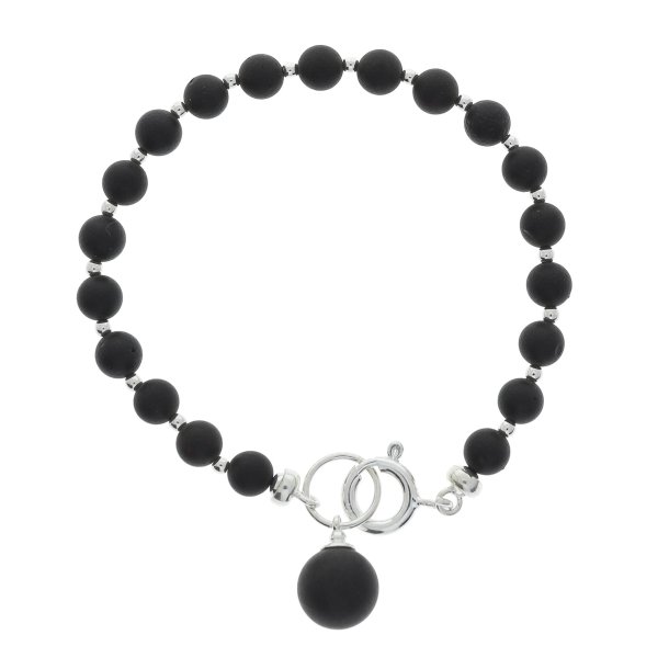 Bernsteinarmband mit Silberschlie�e und Silberelementen