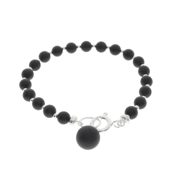 Bernsteinarmband mit Silberschlie�e und Silberelementen