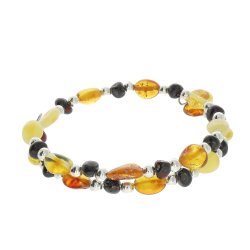 Wire Armbnd Dekoreret Med Ravperler