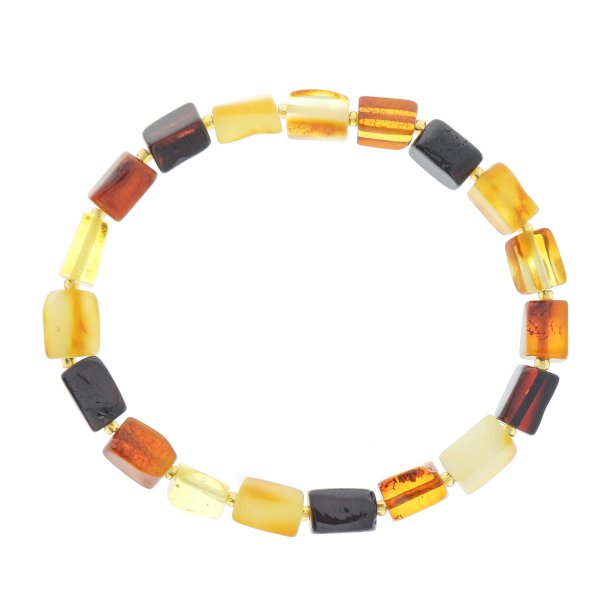 Elegantes Bernsteinarmband aus quadratischen Bernsteinst�cken