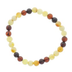 Feines Bernsteinperlenarmband aus unpolierten Bernsteinperlen