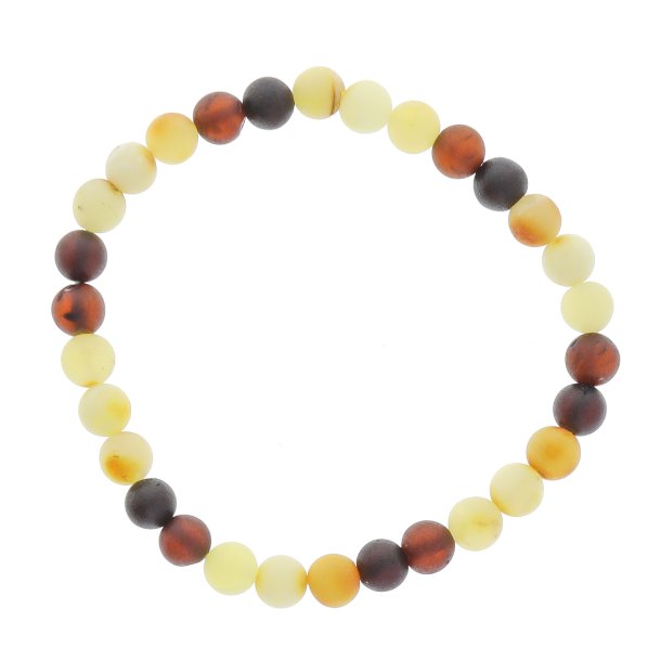 Feines Bernsteinperlenarmband aus unpolierten Bernsteinperlen