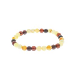 Feines Bernsteinperlenarmband aus unpolierten Bernsteinperlen