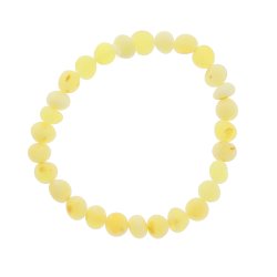 Bernsteinarmband aus unpolierten Bernsteinperlen mit feiner Milch