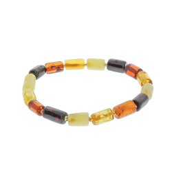 Niedliches Bernsteinarmband aus polierten zylindrischen Bernsteinst�cken