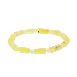 Wundersch�nes Milchbernsteinarmband aus runden und zylindrischen Bernsteinperlen