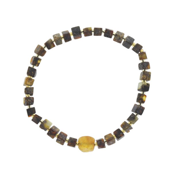 Armb�nder aus w�rfelf�rmigen, echten Bernsteinst�cken