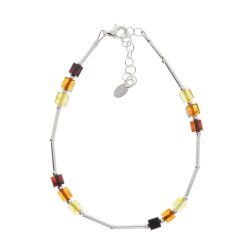 Feinsilberarmband mit W�rfel