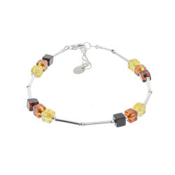 Feinsilberarmband mit W�rfel