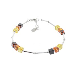 Fin Slvarmbnd Med Terninger