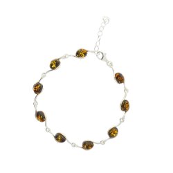 Yndig Slvarmbnd Med De Fineste Rav Elementer