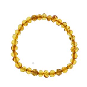 Lille og delikat lysebrun farve ravperle Armbnd 