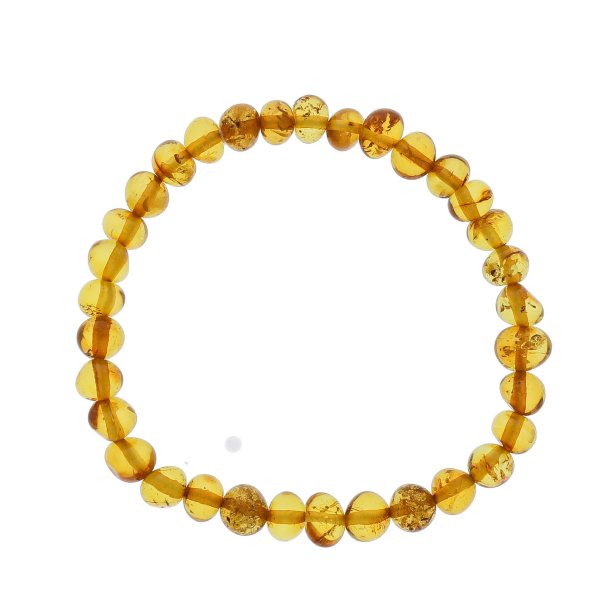 Kleines und zartes Bernsteinarmband mit hellbraunen Perlen 